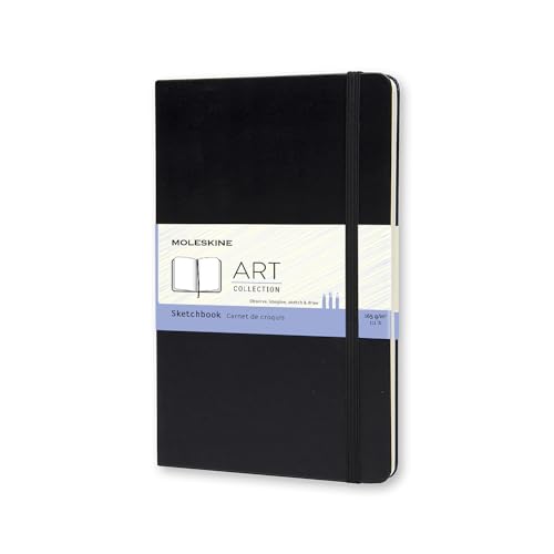 Moleskine Art Plus Sketchbook, Large, Plain, Black, Hard Cover (5 x 8.25) [Diary]