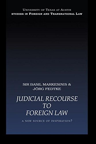 Judicial Recourse to Foreign La A Ne Source of Inspiration [Paperback]