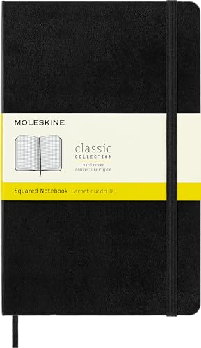 Moleskine Classic Notebook, Large, Squared, Black, Hard Cover (5 x 8.25) [Diary]