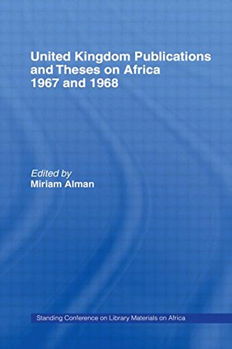 United Kingdom Publications and Theses on Africa 1967-68 Standing Conference on [Hardcover]