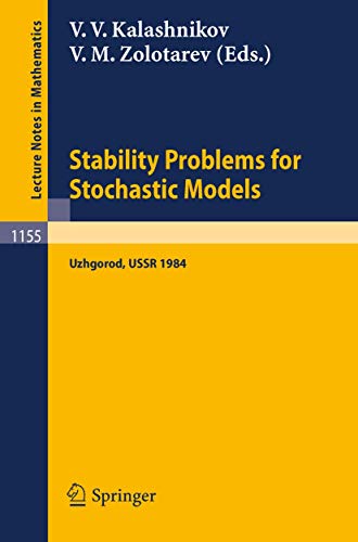 Stability Problems for Stochastic Models: Proceedings of the 8th International S [Paperback]