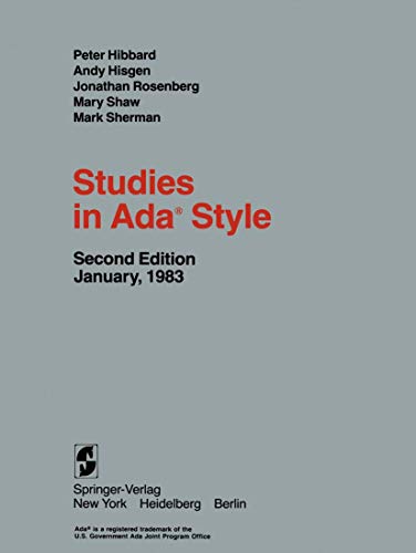 Studies in Ada Style [Paperback]