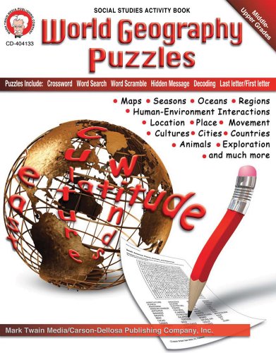 World Geography Puzzles, Grades 6 - 12 [Paperback]