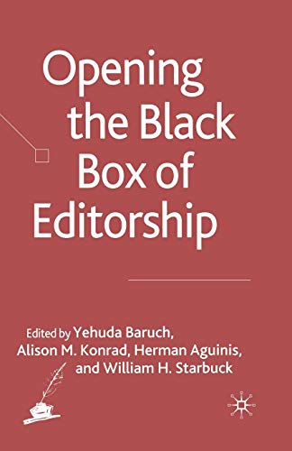 Opening the Black Box of Editorship [Paperback]