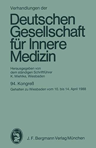 94. Kongre: gehalten zu Wiesbaden vom 10. bis 14. April 1988 [Paperback]