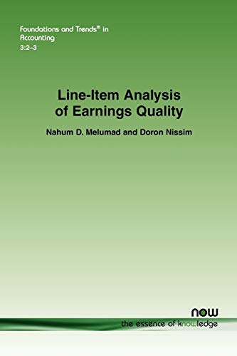 Line-Item Analysis Of Earnings Quality (foundations And Trends(r) In Accounting) [Paperback]