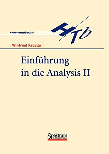 Einfhrung in die Analysis II [Paperback]