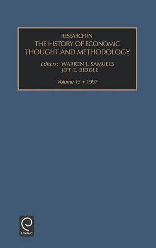 Research in the History of Economic Thought and Methodology [Hardcover]