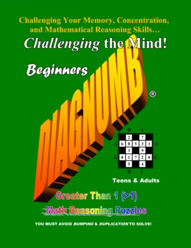 Diagnumb Beginners  Greater Than 1 (1) Math Reasoning Puzzles [Paperback]