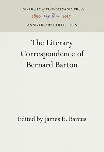 Literary Correspondence of Bernard Barton [Hardcover]