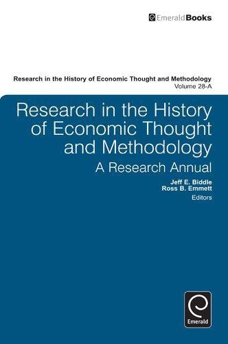 Research in the History of Economic Thought and Methodology  A Research Annual [Hardcover]