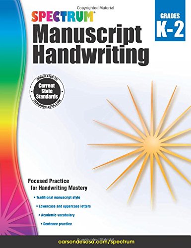 Spectrum Manuscript Handriting, Grades K - 2 [Paperback]