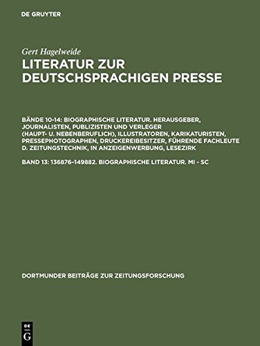 Literatur Zur Deutschsprachigen Presse [Hardcover]