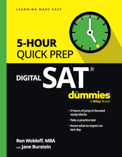 Digital SAT 5-Hour Quick Prep For Dummies [Paperback]