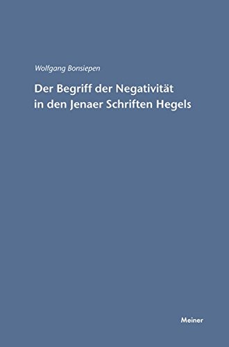 Der Begriff Der Negativitat In Den Jenaer Schriften Hegels (german Edition) [Paperback]