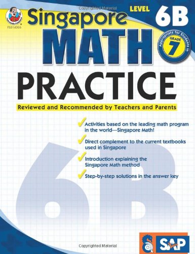 Singapore Math Practice, Level 6b, Grade 7 [Paperback]