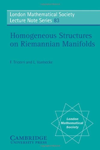 Homogeneous Structures on Riemannian Manifolds [Paperback]