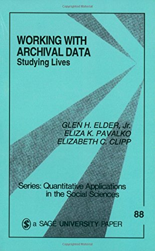 Working With Archival Data Studying Lives [Paperback]