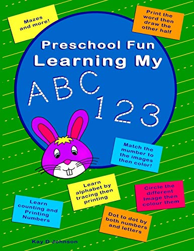 Preschool Fun Learning My ABC 123  Trace Printing to Learn Alphabet a to Z (lo [Paperback]