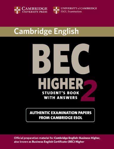 Cambridge BEC 2 Higher Student's Book with Answers Examination papers from Univ [Paperback]