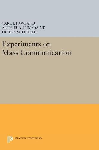 Experiments on Mass Communication [Hardcover]