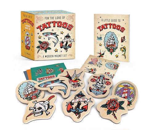 For the Love of Tattoos: A Wooden Magnet Set [Paperback]