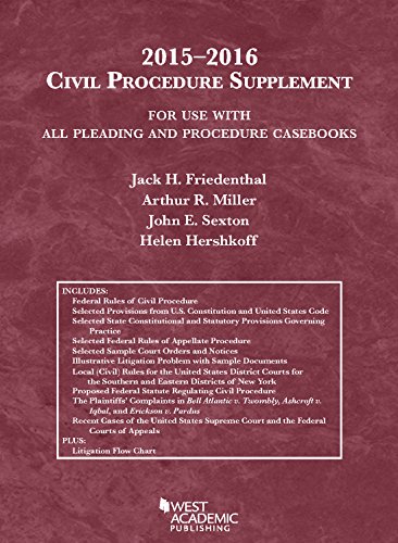 Civil Procedure Supplement, For Use with All Pleading and Procedure Casebooks, 2 [Paperback]