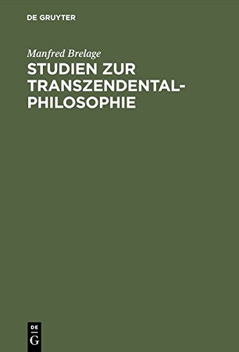 Studien zur Transzendentalphilosophie [Hardcover]