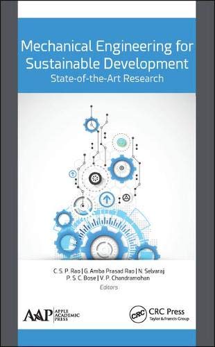 Mechanical Engineering for Sustainable Development State-of-the-Art Research [Hardcover]