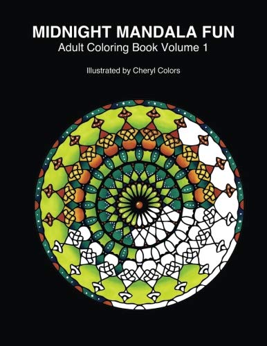 Midnight Mandala Fun Adult Coloring Book Midnight Mandala Adult Coloring Books  [Paperback]