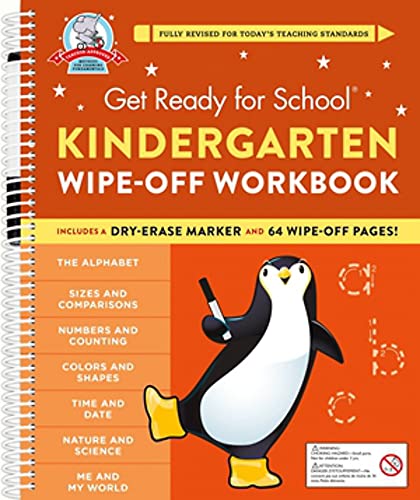 Get Ready for School: Kindergarten Wipe-Off Workbook [Spiral bound]