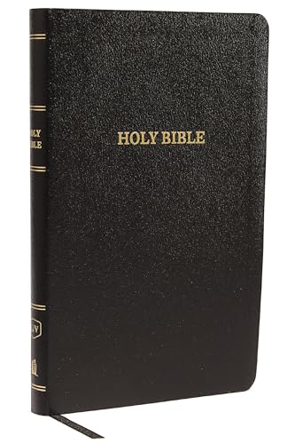 KJV Holy Bible: Thinline with Cross References, Black Bonded Leather, Red Letter [Leather / fine bindi]