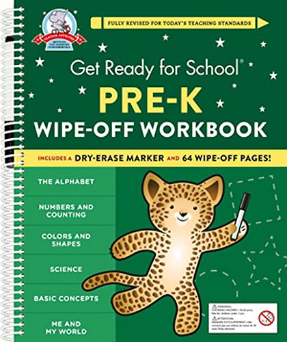 Get Ready for School: Pre-K Wipe-Off Workbook [Spiral bound]