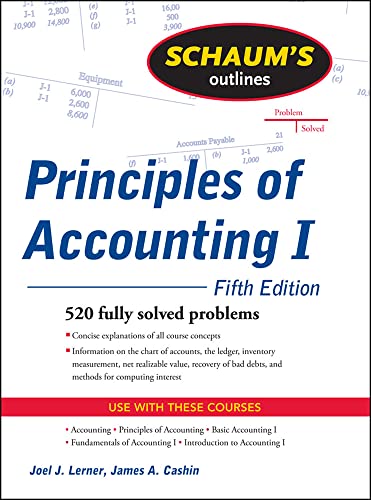 Schaum's Outline of Principles of Accounting I, Fifth Edition [Paperback]