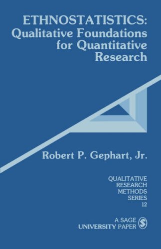 Ethnostatistics Qualitative Foundations for Quantitative Research [Paperback]