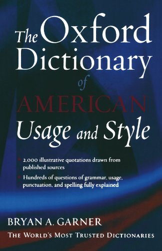 The Oxford Dictionary of American Usage and Style [Paperback]