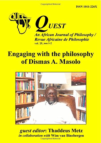 Quest 25 Engaging With The Philosophy Of Dismas A. Masolo [Paperback]