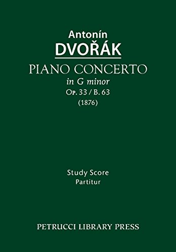 Piano Concerto, Op.33 / B.63 Study Score [Paperback]