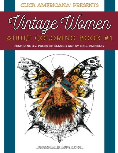 Vintage Women Adult Coloring Book Classic Art By Nell Brinkley [Paperback]