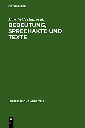 Bedeutung, Sprechakte und Texte [Hardcover]