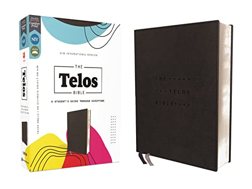 NIV, The Telos Bible, Leathersoft, Charcoal, Comfort Print: A Students Guide Th [Leather / fine bindi]