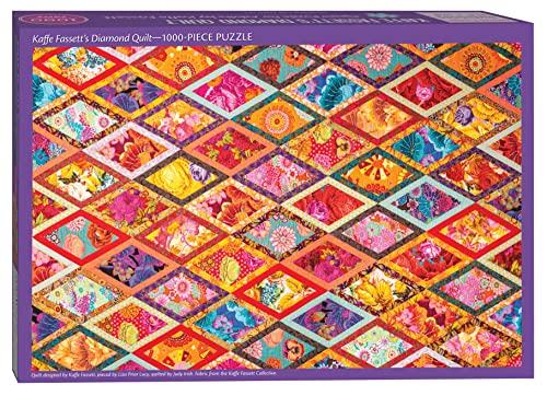 Kaffe Fassett's Diamond Quilt Jigsaw Puzzle for Adults: 1000 pieces, Dimensions