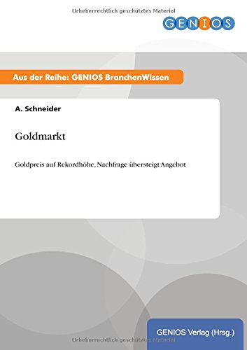 Goldmarkt (german Edition) [Paperback]