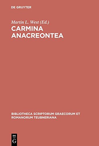 Carmina Anacreontea [Hardcover]