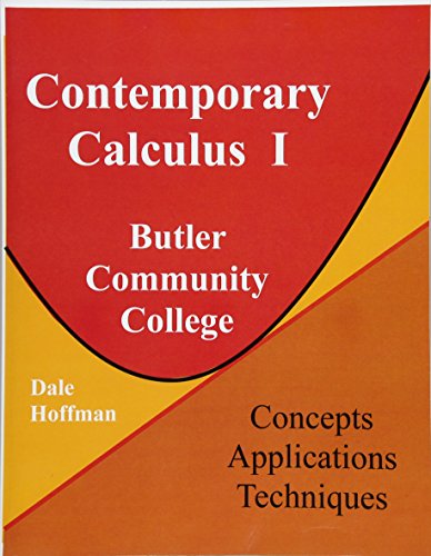 Contemporary Calculus I Butler Community College [Paperback]