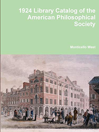 Library Catalog Of The American Philosophical Society [Paperback]