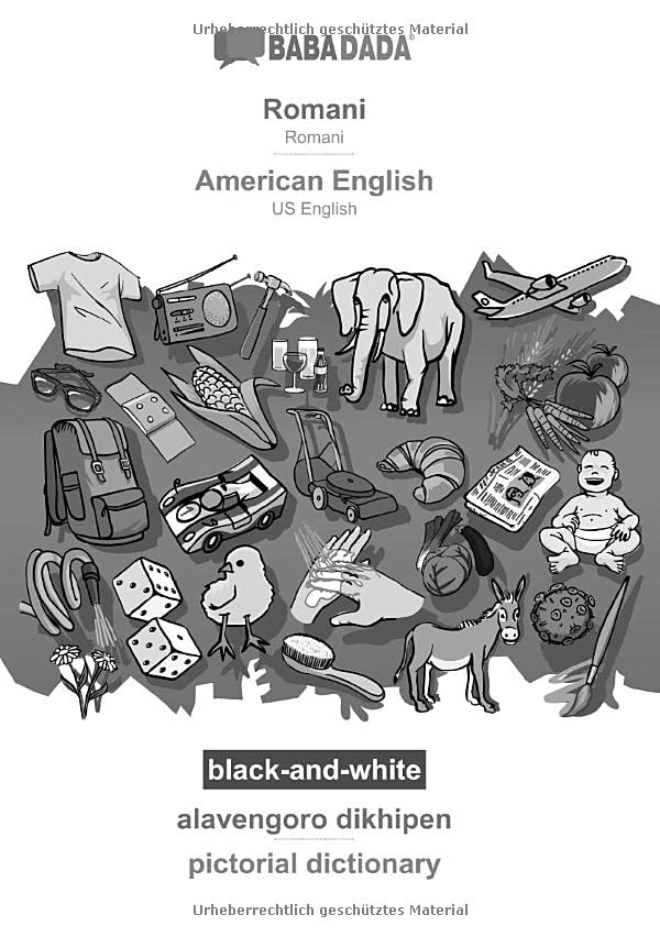 Babadada Black-And-White, Romani - American English, Alavengoro Dikhipen - Picto