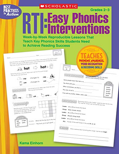 RTI: Easy Phonics Interventions: Week-by-Week Reproducible Lessons That Teach Ke [Paperback]