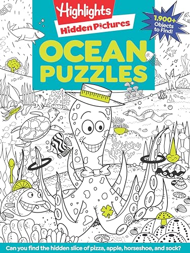 Ocean Puzzles: Over 100 Search and Find Puzzles with Sea Creatures, Marine Anima [Paperback]