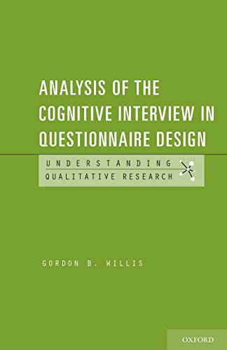 Analysis of the Cognitive Intervie in Questionnaire Design [Paperback]